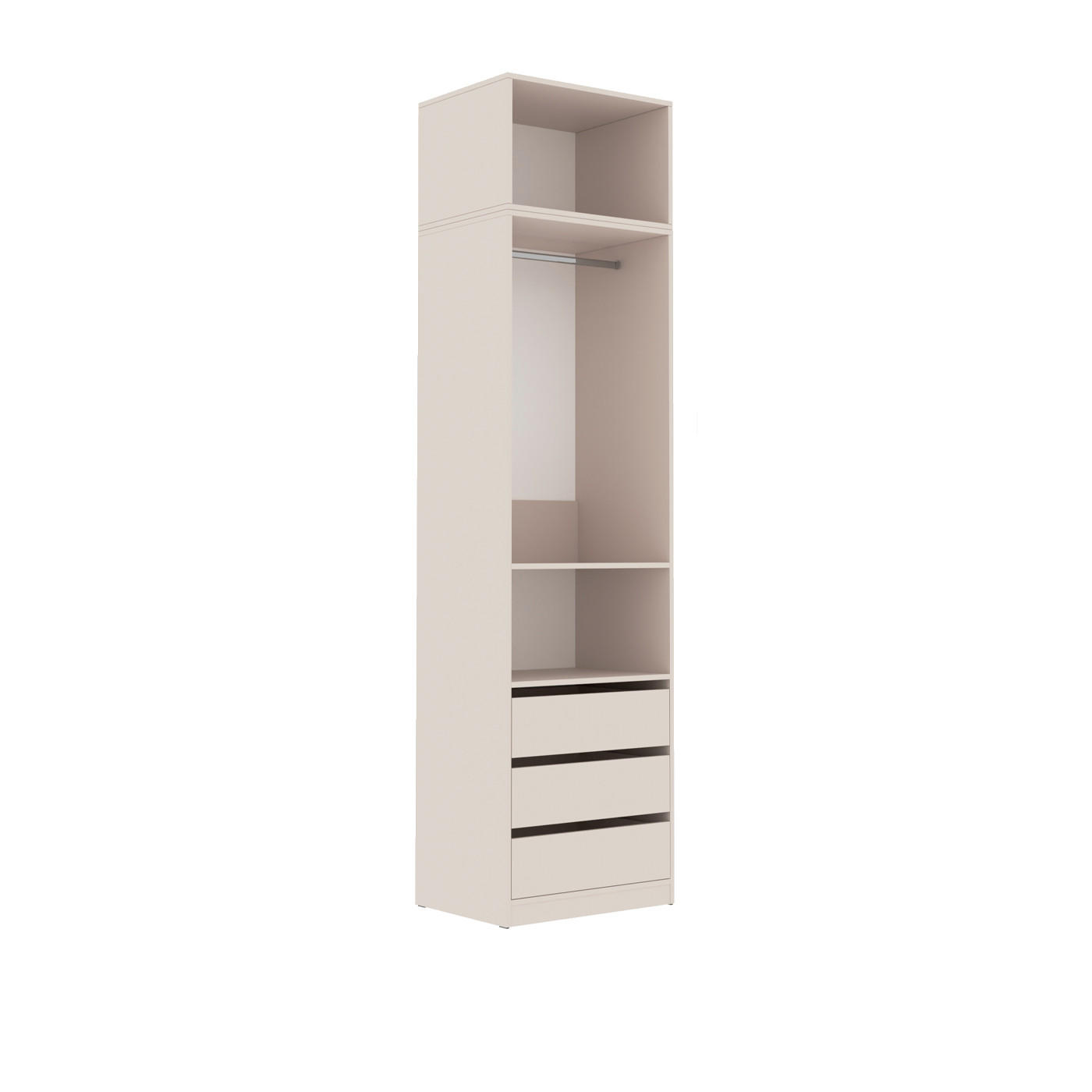 Marmex Möbel Garderobenschrank Kaschmir 60x206x51 cm