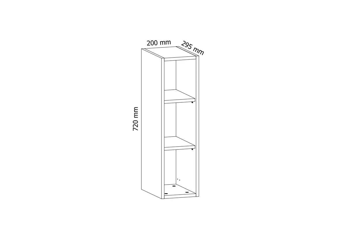 KÜCHENOBERSCHRANK – 20 cm – W20O – Velmora – Weiß - Weiß, Holzwerkstoff (20/72/30cm) - ROYAL24_MARKT