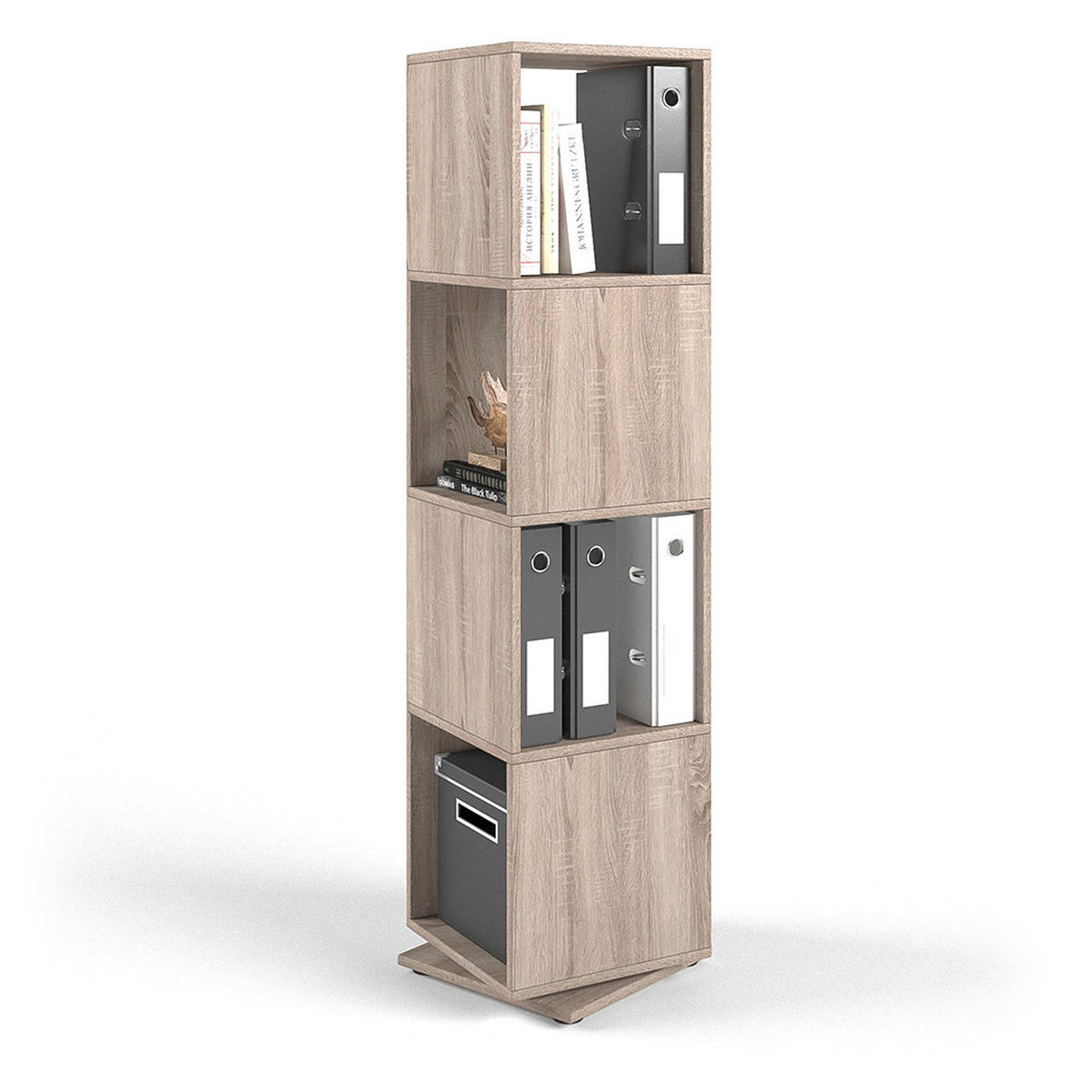DREHREGAL Sonoma 35.2 x 144.2 cm - Sonoma Eiche, Holzwerkstoff (35.2/144.2/35.2cm) - Vicco