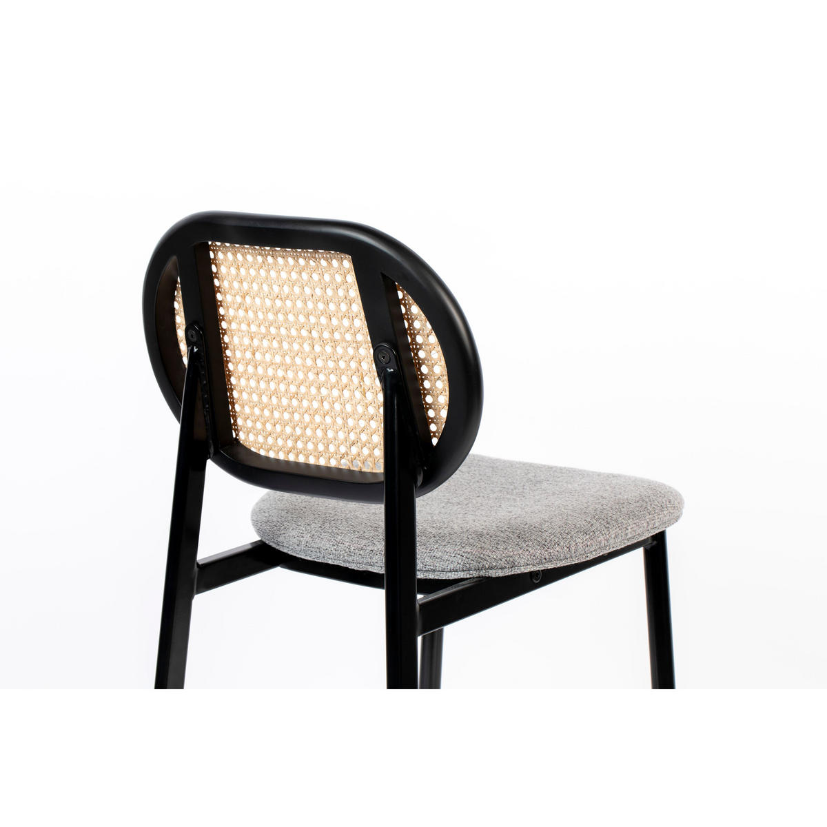BARHOCKER Spike Rückenlehne 64,5 cm Natur/ Grau - Grau, Textil (42.5/94/53cm) - Zuiver