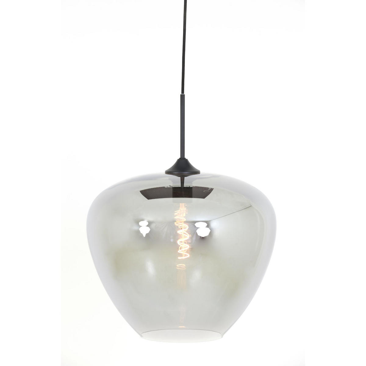 HÄNGELAMPE Mayson Grau Ø40/34 cm - Grau, Glas (40/40/34cm) - Light & Living