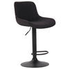 BARHOCKER Lento, Gestell schwarz, Stoff Schwarz - Schwarz, Textil/Metall (50/100/50cm) - TPFLiving