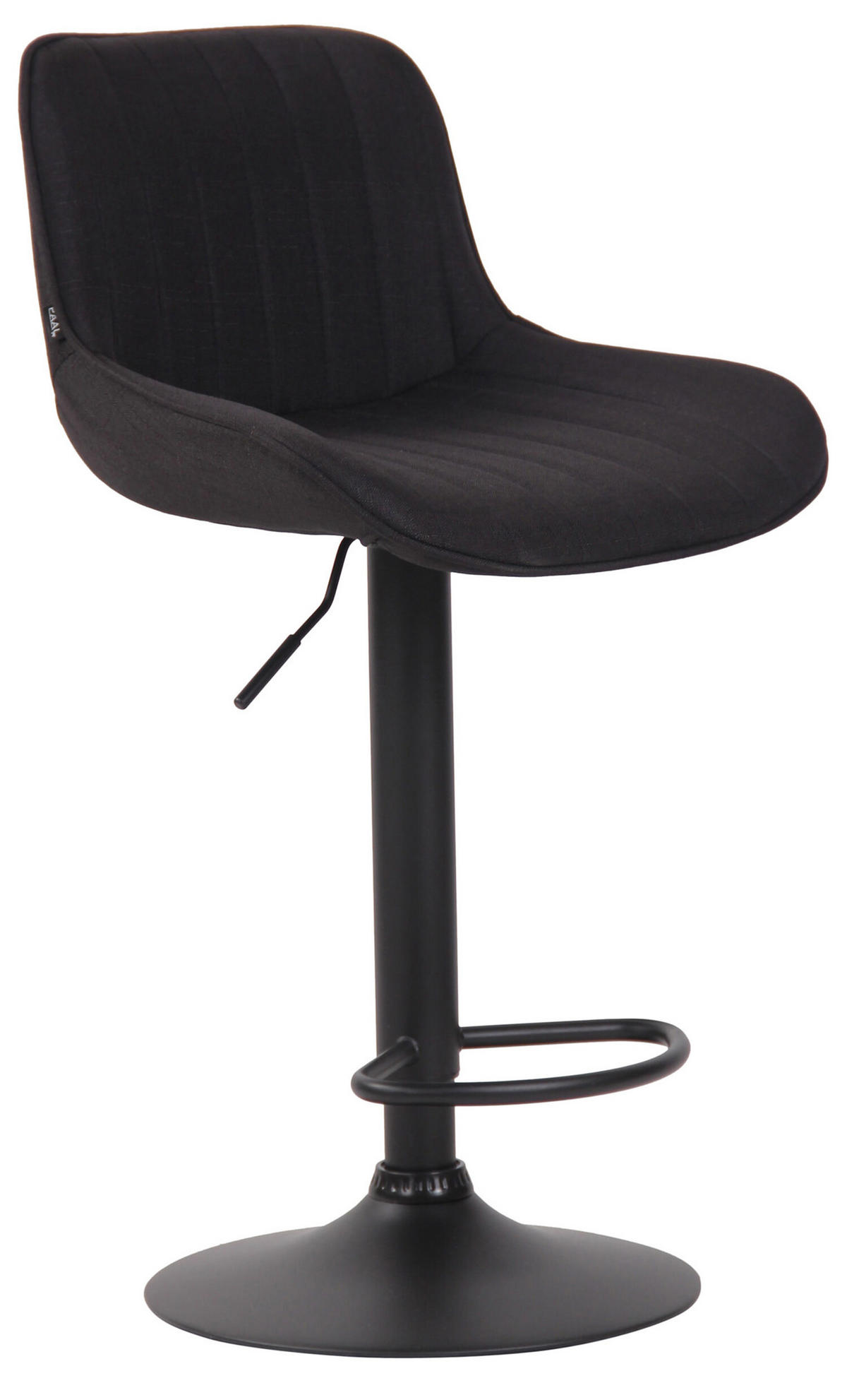 BARHOCKER Lento, Gestell schwarz, Stoff Schwarz - Schwarz, Textil/Metall (50/100/50cm) - TPFLiving