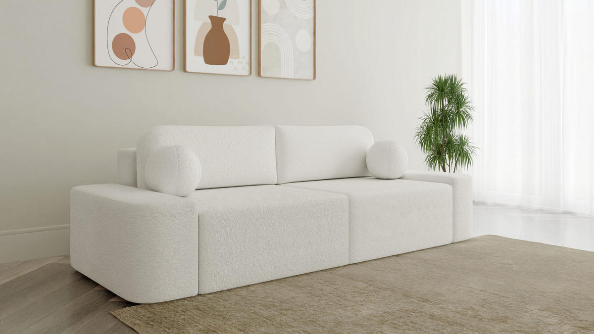 SOFA Lisbon - Weiß (Anthology 1) - Weiß, Holzwerkstoff (268/85/110cm)