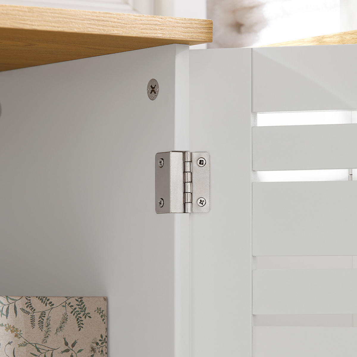 BADEZIMMERSCHRANK Weiß - Weiß, Holzwerkstoff (60/82/30cm) - SoBuy