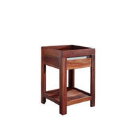 BEISTELLTISCH Sheesham 40x40x60 noble unique lackiert SYDNEY #136 - Braun, Holz (40/40/60cm) - Massivmoebel24
