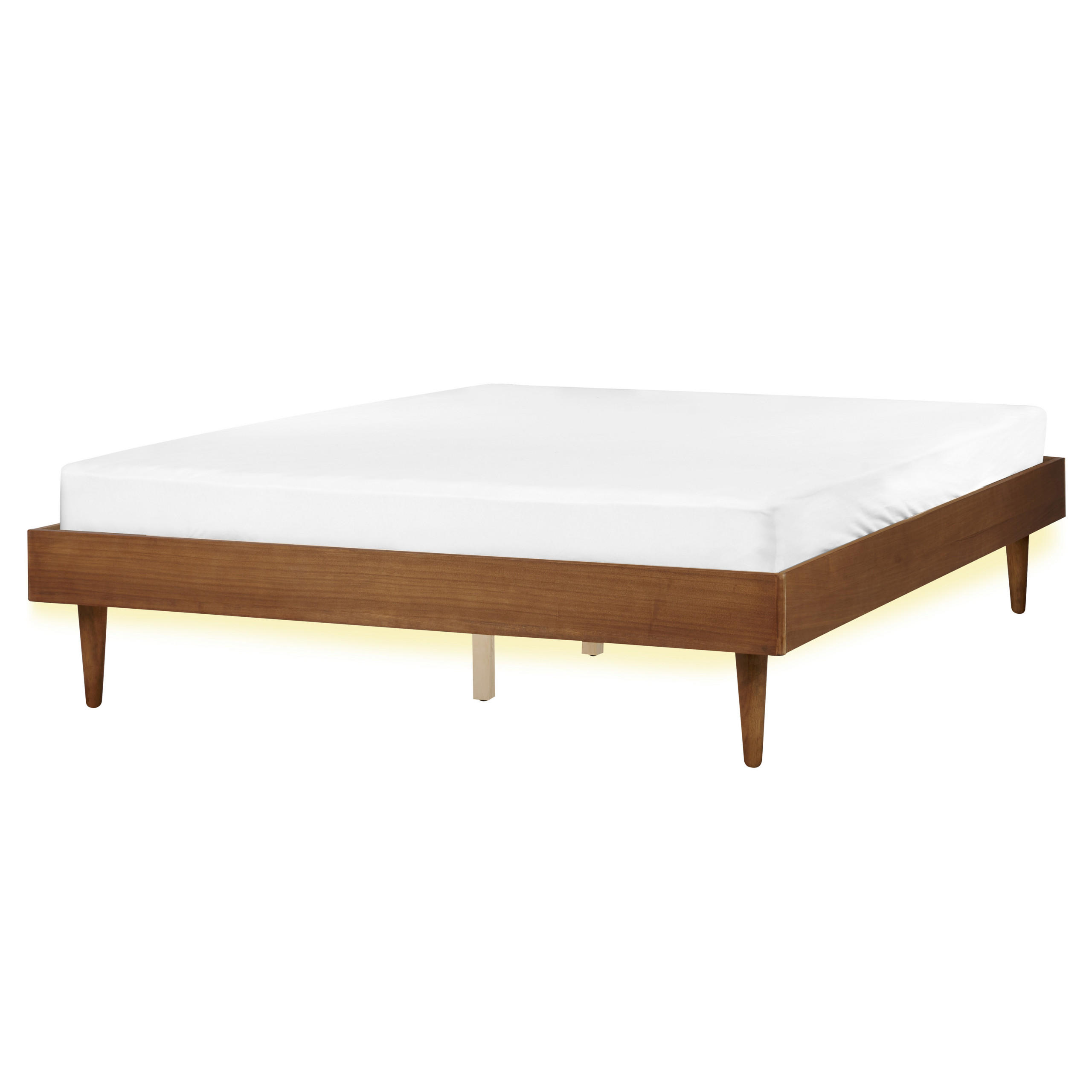 Beliani POSTEL s LED 160/200 cm MDF deska Hnědá Toucy