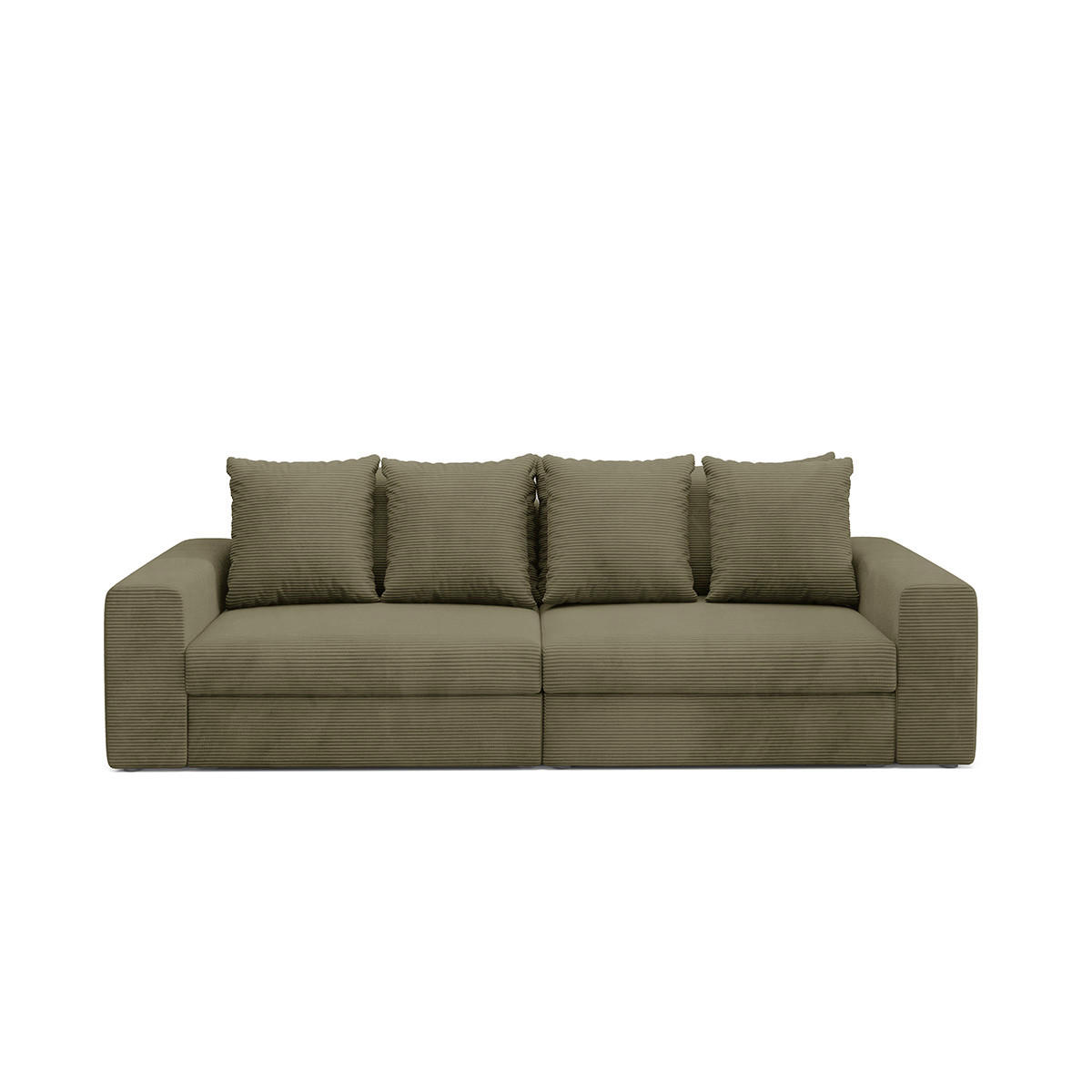 SOFA Paola 3 Sitzplätze Grün - Grün, Holz (272/86/120cm) - Petits-meubles
