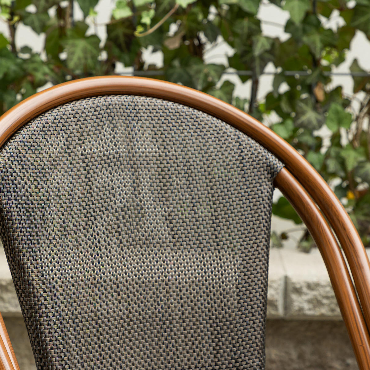 GARTENSTUHL - Schwarz - Aluminium - 50 x 85 x 57 cm - Schwarz/Braun, Metall (50/85/57cm) - home24