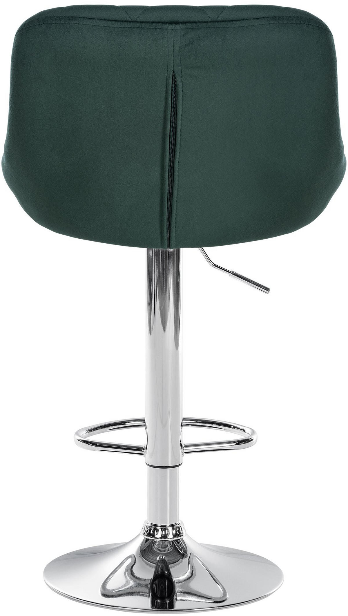BARHOCKER Stoff dunkelgrün - Chromfarben/Dunkelgrün, Textil/Metall (46/83/49cm) - CLP