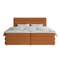 BOXBETT ALEGRE Kupferbraun 180x200 cm - Schwarz/Kupferfarben, Holz/Textil (180/200cm) - Selsey