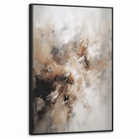 LEINWAND Bilder mit Rahmen - Farbe - Abstrakt - Beige - Kunst - 60x90 - Greige, Textil (60/90cm) - MuchoWow