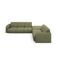 ECKSOFA rechts Molino aus strukturiertem Stoff hellgrün 6 Sitzplätze - Hellgrün, Textil (250/315cm) - Micadoni