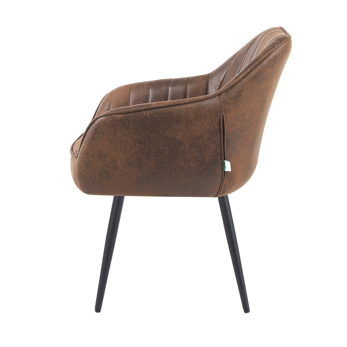 ESSZIMMERSTUHL Mika-Bela - Schwarz/Braun, Textil/Metall (60/82/61cm) - DUBI Möbel