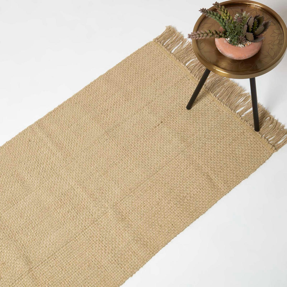 JUTETEPPICH Zaphyr handgewebt 70/120 cm - Naturfarben, Naturmaterialien (70/120cm) - Homescapes