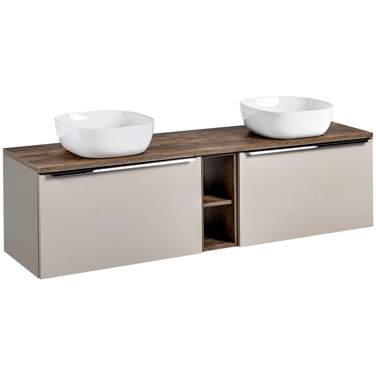 WASCHTISCH Puebla-56 - Beige, Holzwerkstoff (180/64/46cm) - Lomado