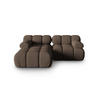 ECKSOFA modular links Bellis aus 3D-Stoff braun 3 Sitzplätze - Braun, Textil (155/188cm) - Micadoni