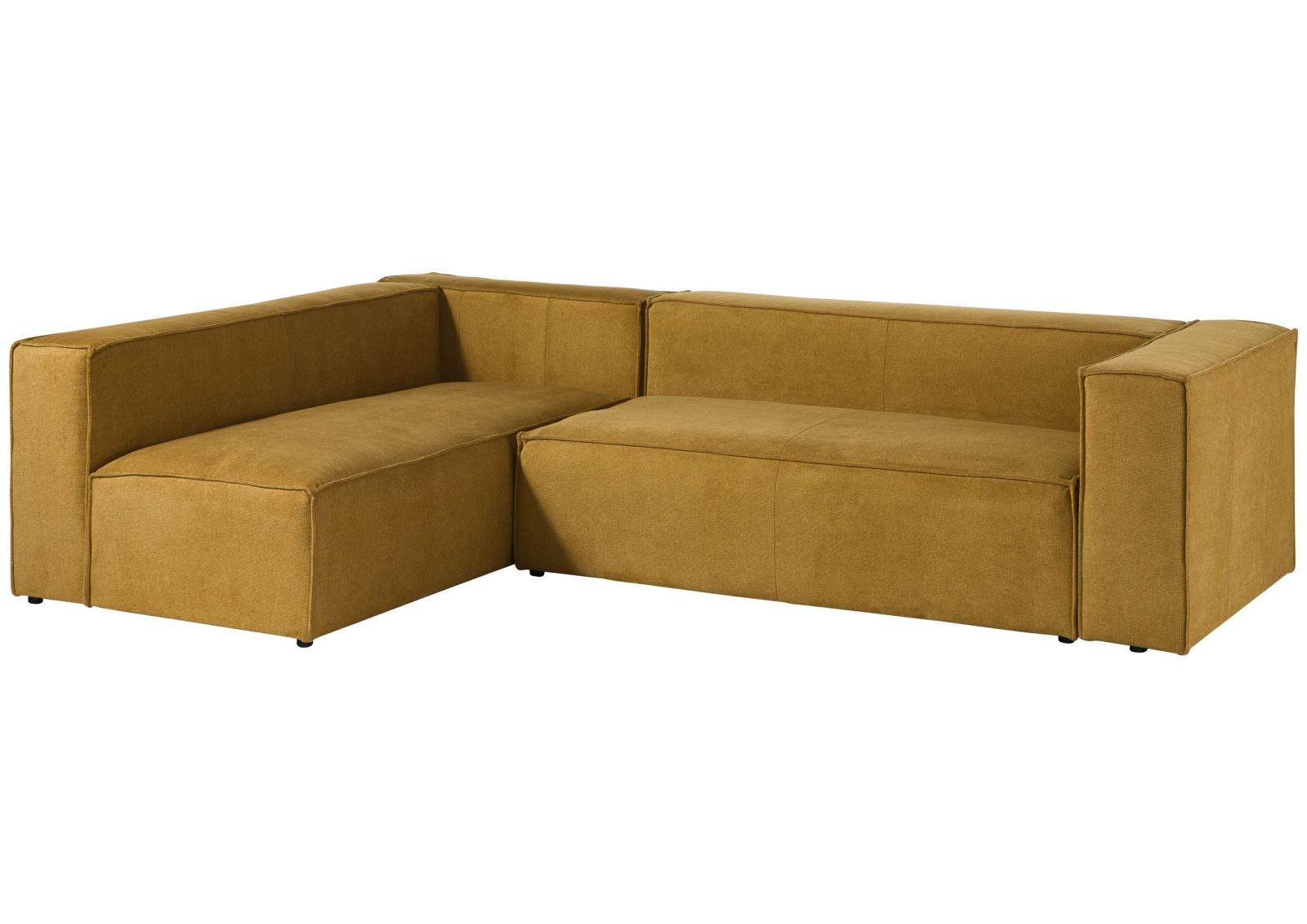 ECKSOFA modular 175x92x64 gelb BRUGGE - Gelb, Textil (175/92cm) - Massivmoebel24