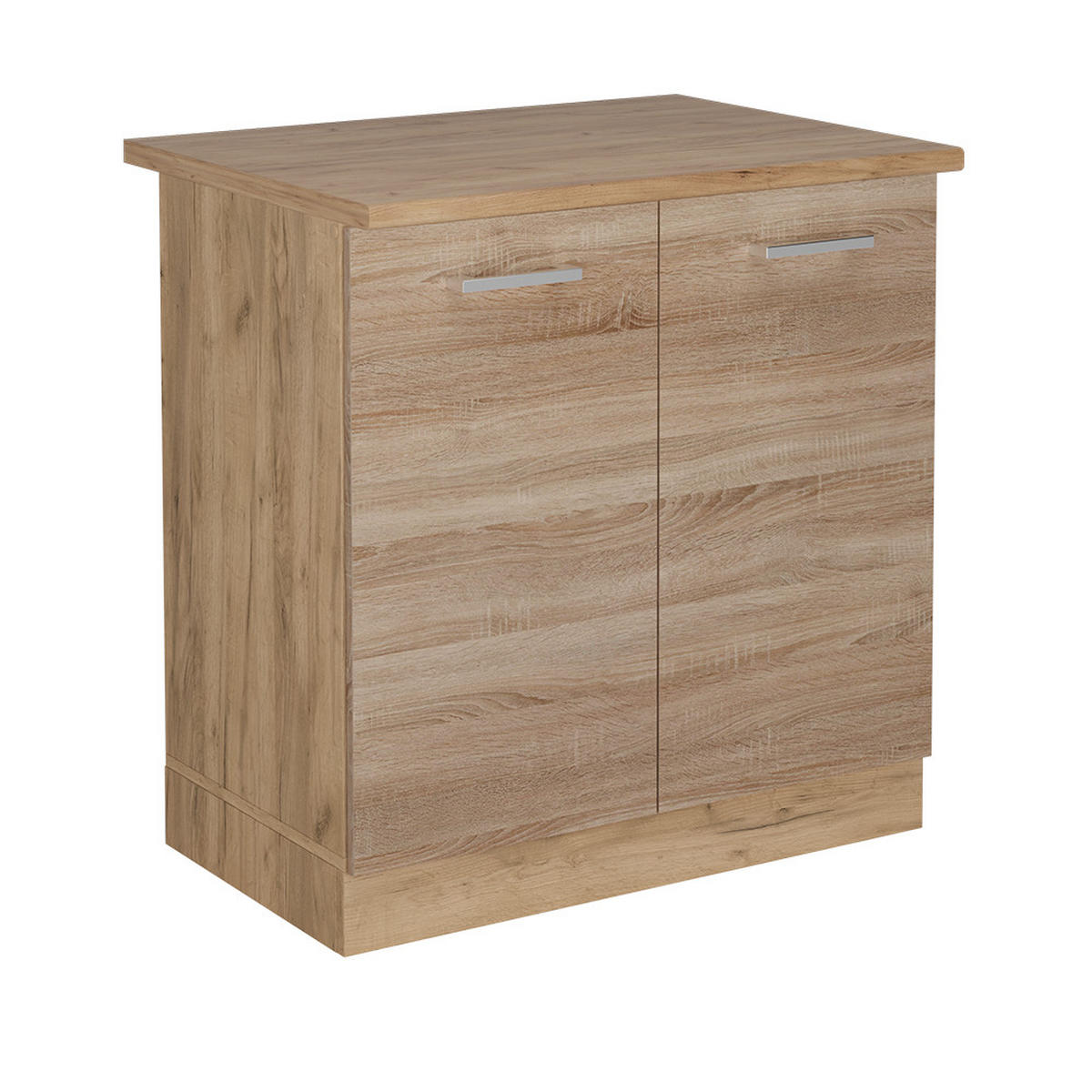 SPÜLENUNTERSCHRANK R-Line Sonoma 80 cm , AP Eiche - Honigeiche/Eiche Wotan, Holzwerkstoff (80/81.6/60cm) - Vicco