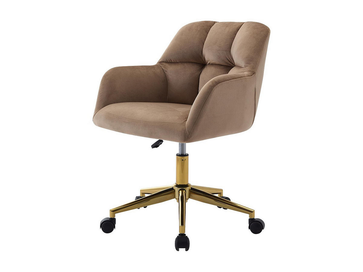 BÜROSTUHL ohne Armlehnen - 59 cm x 60 cm - stoff - beige Pega - Beige, Textil/Metall (59/86/60cm) - Vente-Unique