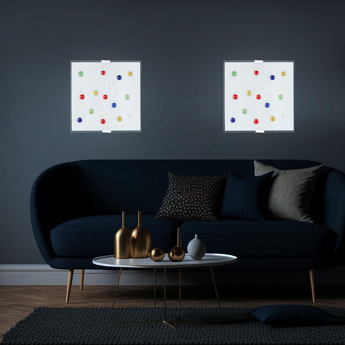 LED DECKENLEUCHTE SANTIAGO 1 Weiß satiniert - Weiß, Glas (29/29/7.5cm)