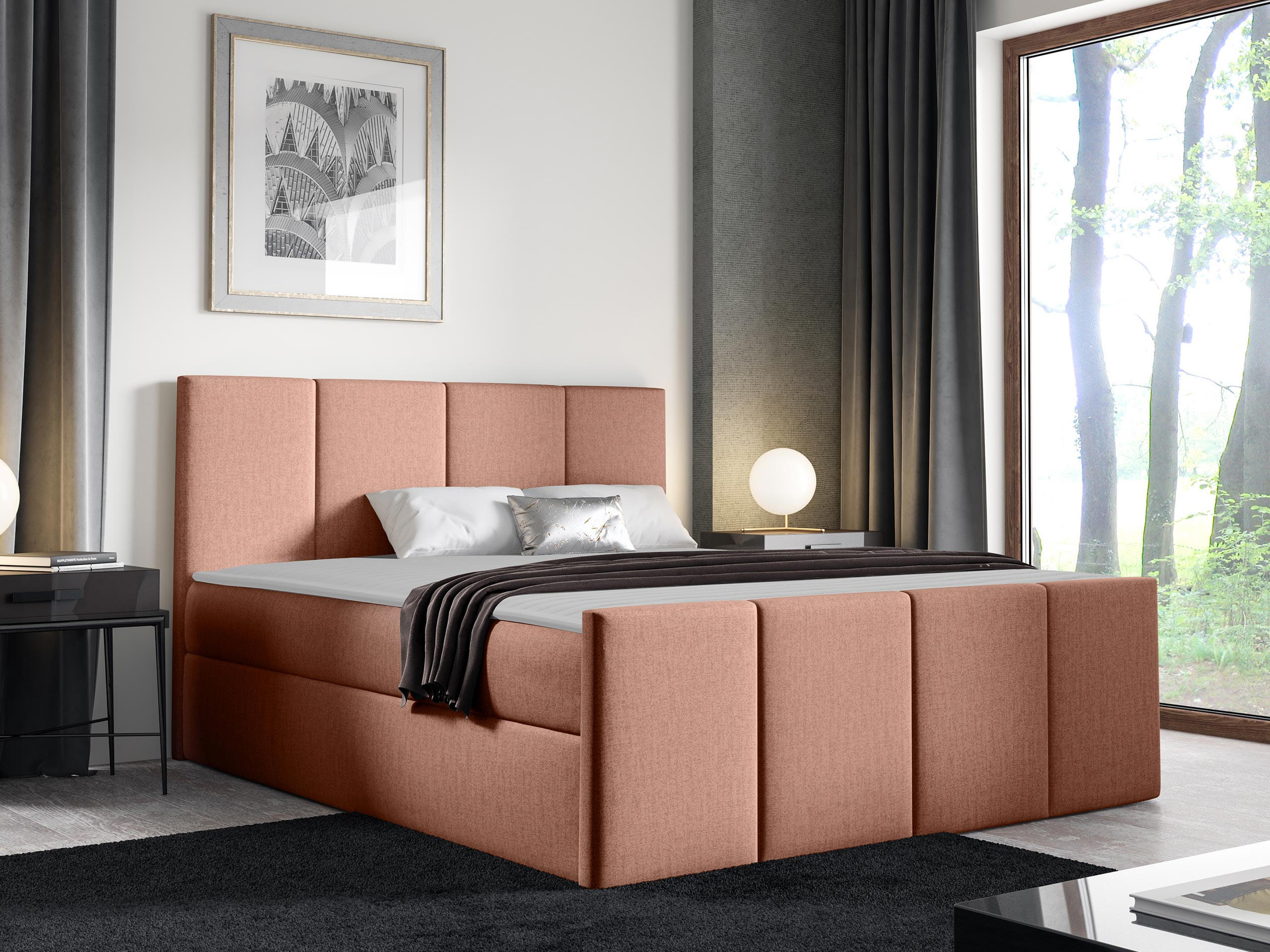 BOXBETT Lars - Hellrosa, Holz (120/200cm) - MIRJAN24