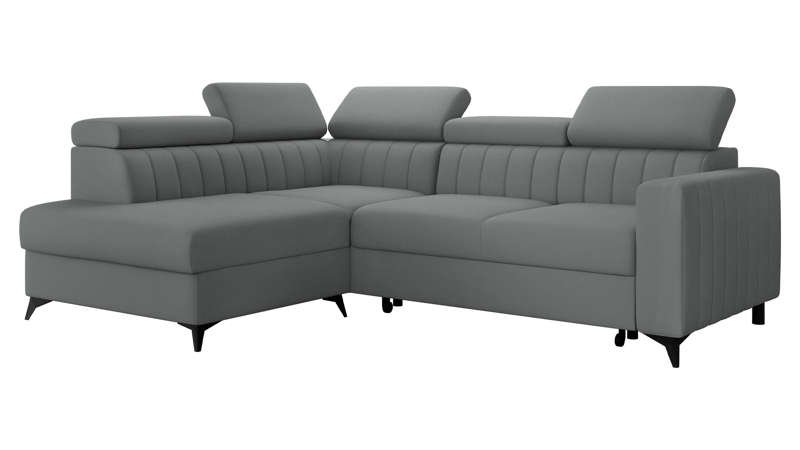 COLTAR Milano 2RRLXP, Stanga LXP+R+2R - grafit, material textil/lemn (249/195cm) - MIRJAN24