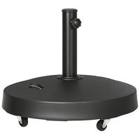 SONNENSCHIRMSTÄNDER DE-11434 rund, mit Rollen, 25 kg Schwarz - Schwarz, Kunststoff (53/53cm) - ComfortXL