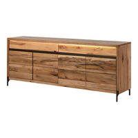 SIDEBOARD Wild-/Zerreiche 202x47x80 natur geölt MONTREUX LUX #101 - Naturfarben, Holz (202/80/47cm) - Massivmoebel24