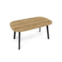 ESSTISCH Solo 140 Gold Craft Eiche / Schwarz 140/240 / 80 / 76cm - Eiche Bianco/Schwarz, Holz/Holzwerkstoff (80/140/76cm) - Feldmann-Wohnen
