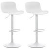 BARHOCKER 2er Set Kunststoff weiß - Weiß, Kunststoff/Metall (44/81/45cm) - CLP