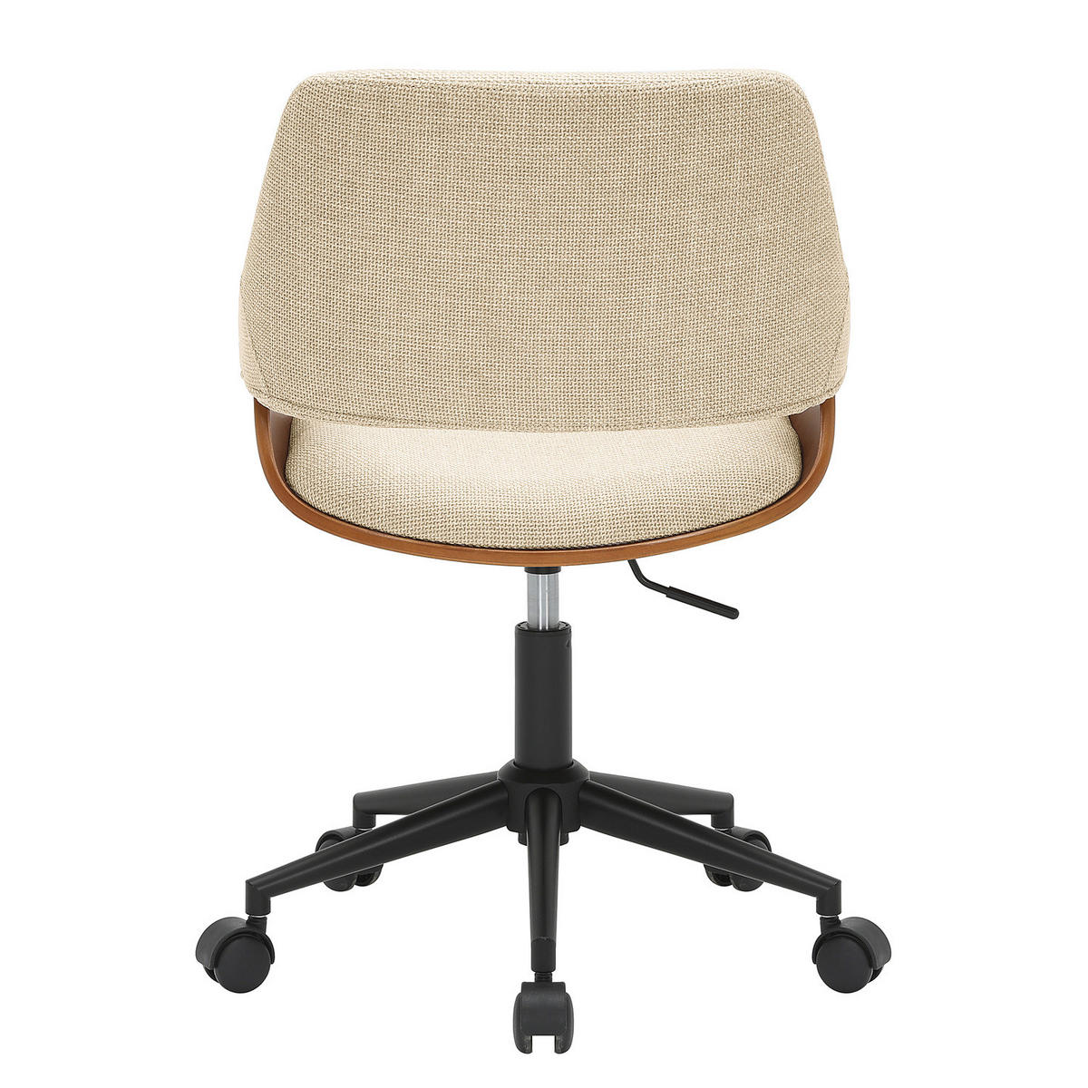 BÜRODREHSTUHL - Strukturstoff / Eisen - Schwarz/Braun, Textil/Metall (51/78/57cm) - home24