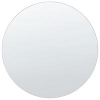 RUNDER Wandspiegel 50 cm Silber Agen - Silberfarben, Glas (50/0.5/50cm) - Beliani