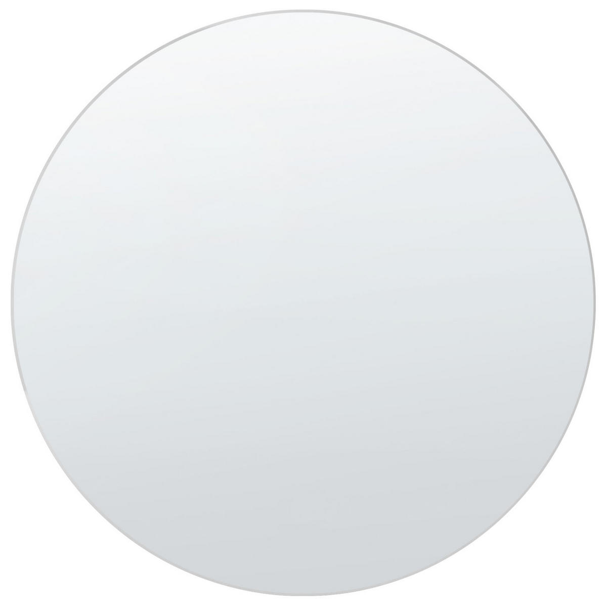 RUNDER Wandspiegel 50 cm Silber Agen - Silberfarben, Glas (50/0.5/50cm) - Beliani