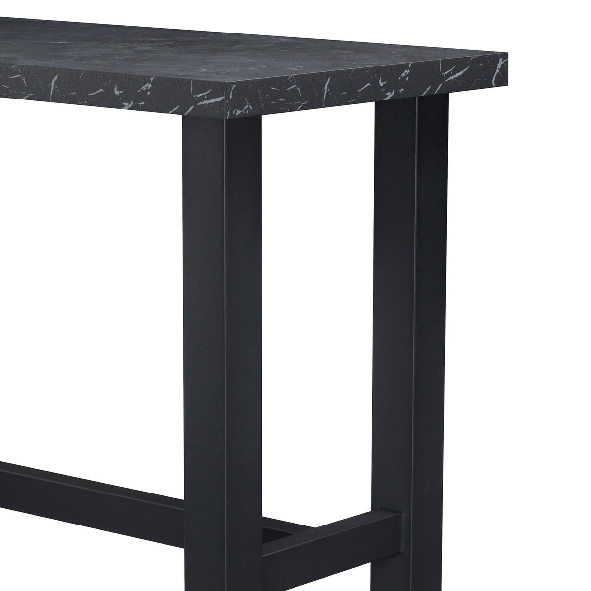 BARTISCH LOTTE 120/60/105 cm - Anthrazit/Schwarz, Holzwerkstoff/Metall (60/120/105cm) - DUBI Möbel