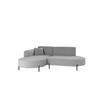ECKSOFA Valencia Xs - Hellgrau, Holzwerkstoff/Textil (236/165cm) - Fun Möbel