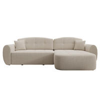 ECKSOFA Avessio Beige - Beige/Schwarz, Holz/Kunststoff (282/170cm) - Graingold