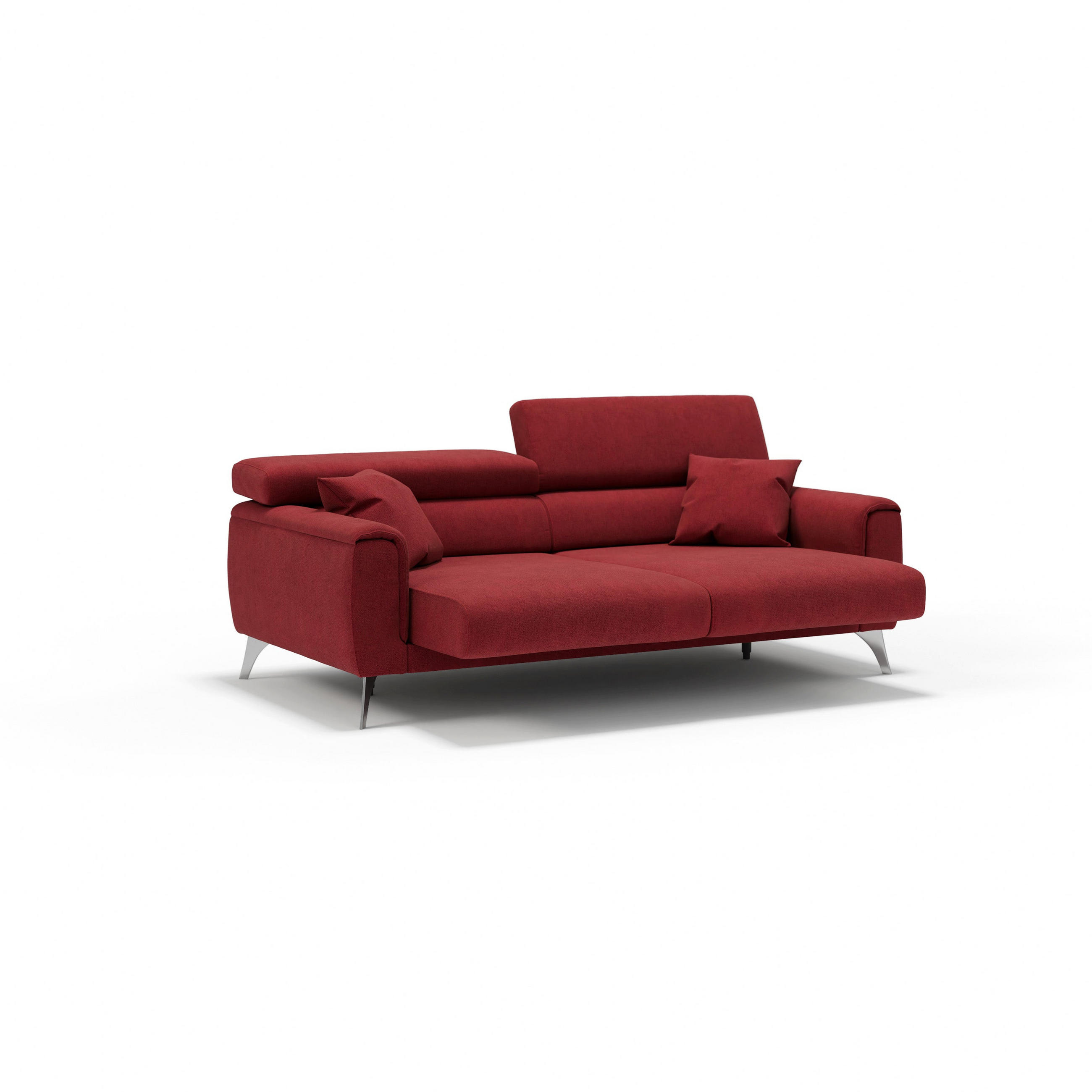 Thumbnail - Divani.store Linearsofa, Rot, Textil, 199x73x102 cm, Wohnzimmer, Sofas & Couches, Sofas
