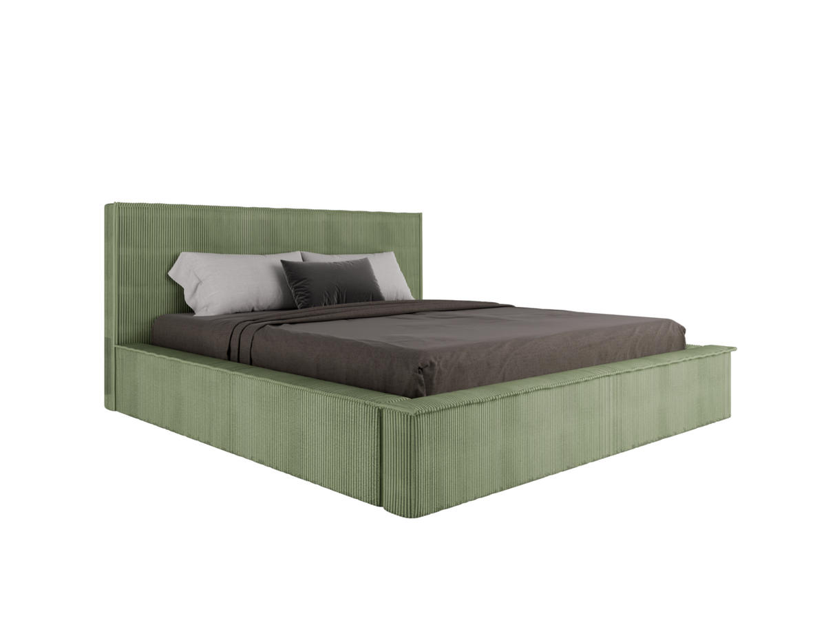 POLSTERBETT SANA 180x200cm Elegantes Polsterbett für modernen Wohnstil , ohne matratze, Grün - Grün, Holz (180/200cm) - Panda Möbel