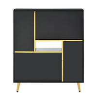 SCHUHSCHRANK Schwarz 80/25/96 cm - Schwarz, Holzwerkstoff (80/96/25cm) - PANGIVO