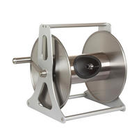 SCHLAUCHTROMMEL - Silberfarben, Metall (50/31/36cm) - Relaxdays