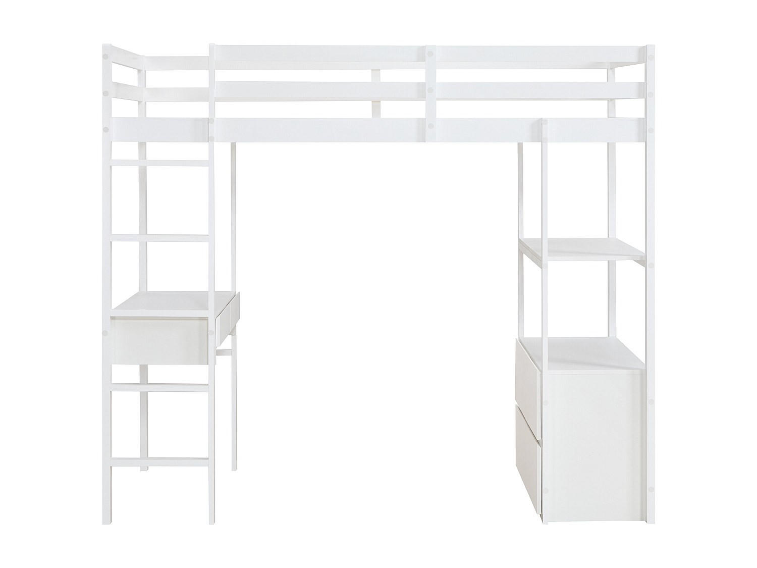 HOCHBETT - 1 Person - holz - weiß Kalizi - Weiß, Holz (90/190cm) - Vente-Unique