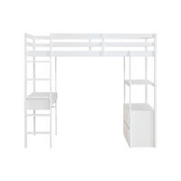 HOCHBETT - 1 Person - holz - weiß Kalizi - Weiß, Holz (90/190cm) - Vente-Unique