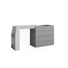 BASTELTISCH Iva Grau 95.5 x 80 cm ausklappbar, 4 Schubladen - Grau, Holzwerkstoff (47/95.5/80cm) - Vicco