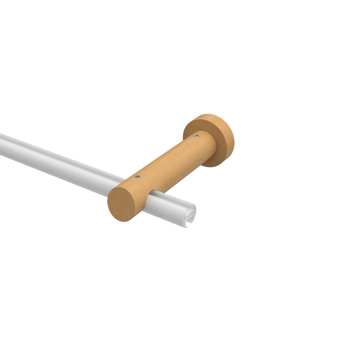 TRÄGER FÜR GARDINENSTANGEN INNENLAUF 20 mm Ø, Talent 1-läufig, Buche - Buchefarben, Holz (15/5.3/5.3cm) - INTERDECO