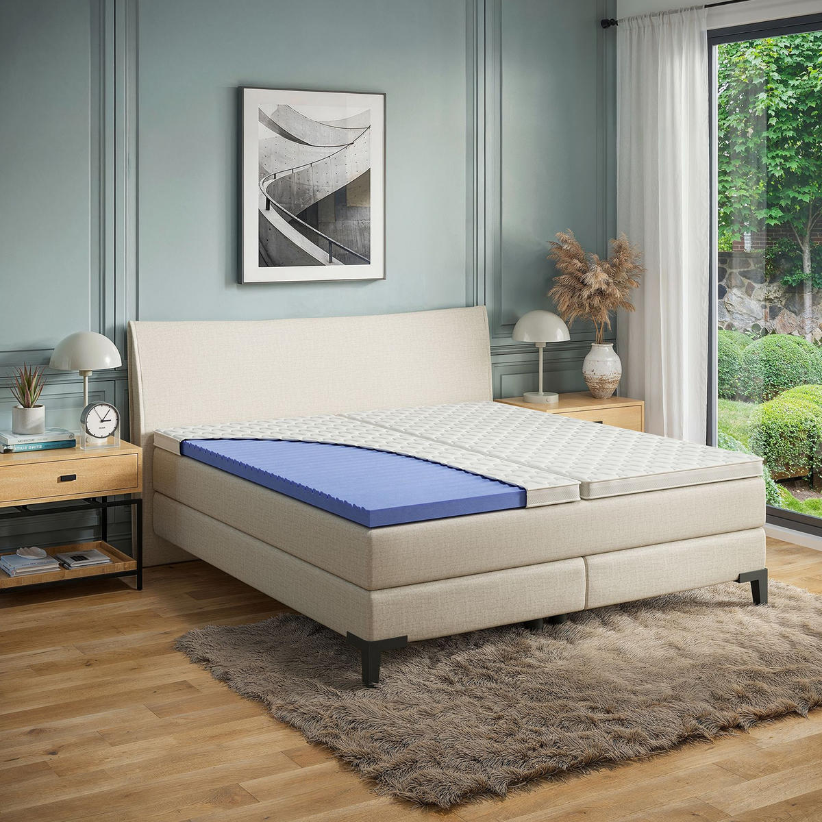 TOPPER "Topper WA", 140 x 200 cm, Höhe: ca. 8 cm - Weiß, Textil (140/200cm) - Hn8 Schlafsysteme