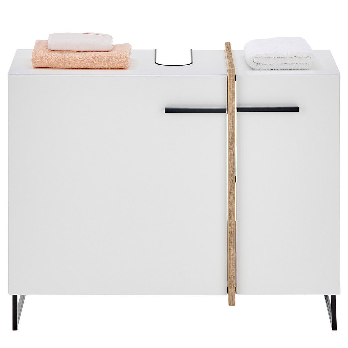 WASCHBECKENUNTERSCHRANK - Weiß, Holzwerkstoff (80/64/41cm) - home24