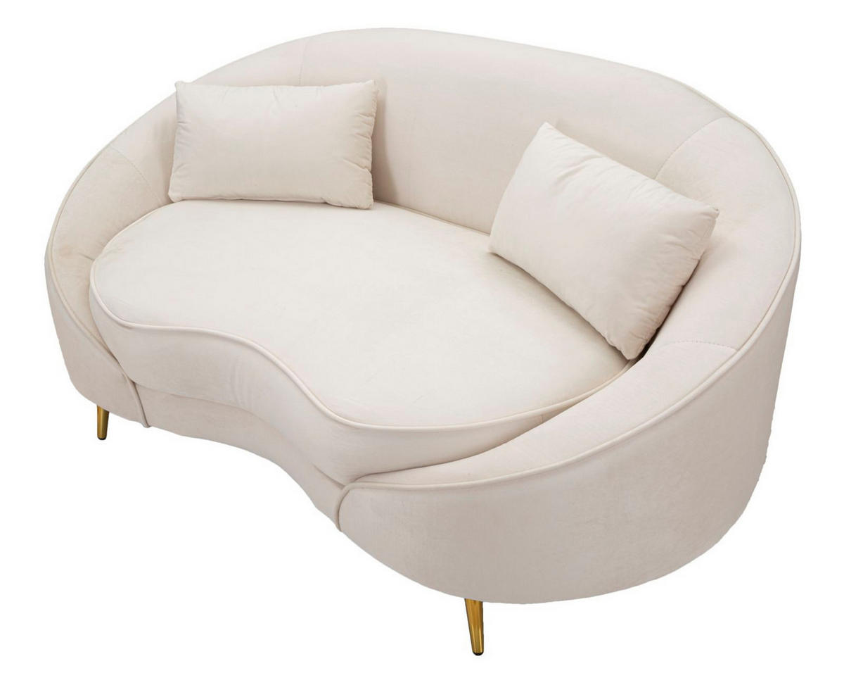 2-SITZER Sofa gepolstert Oslo - Weiß - Weiß, Holz/Kunststoff (148/68/84cm) - Pasmara