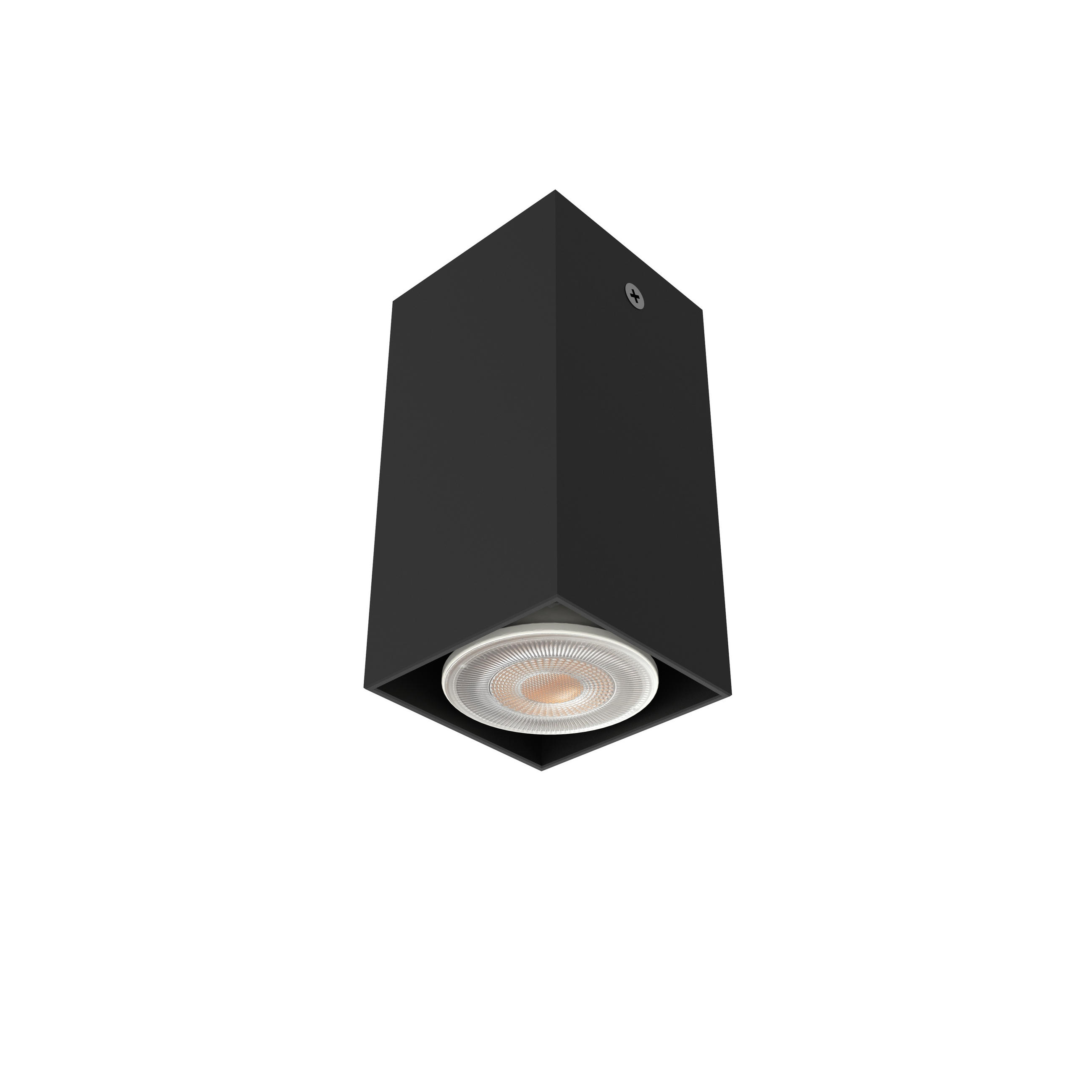 DECKENLEUCHTE Cube H10 - Schwarz, Metall (6/6/10cm) - Lumicom