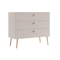 KOMMODE NATURA, 100 cm, Kaschmir, mit 3 Schubladen - Grau, Holz (100/85/41cm) - Excellent Home